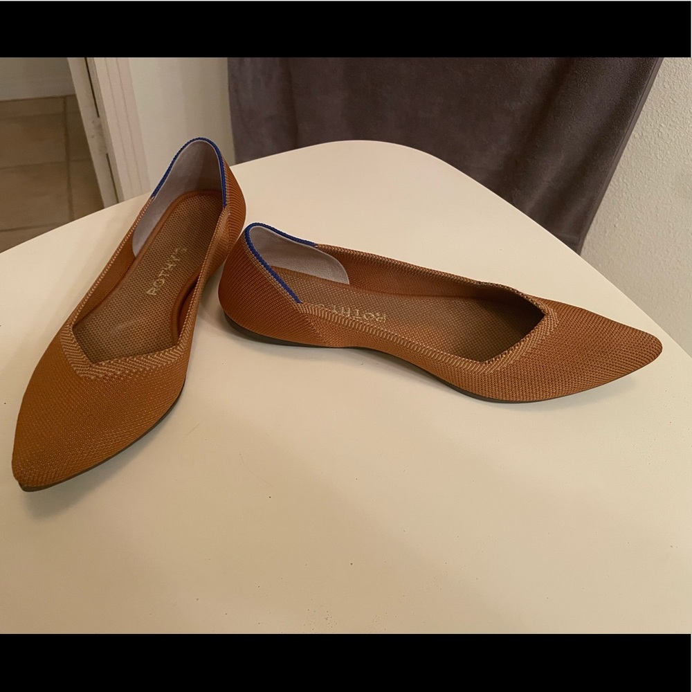 Rothy’s tan dress flats
